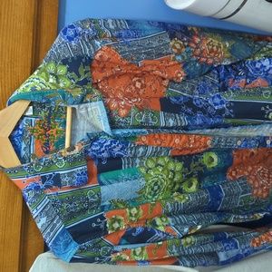 Robert Graham euc casual dress shirt very colorful, stand out! XXL